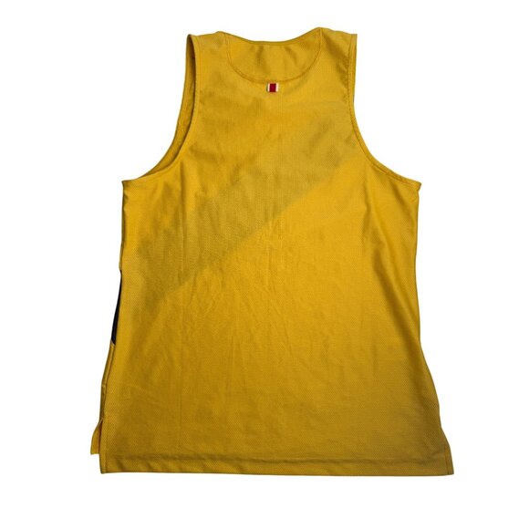 Tracksmith Womens Singlet Strata Yellow Navy Size Large - Picture 2 of 7
